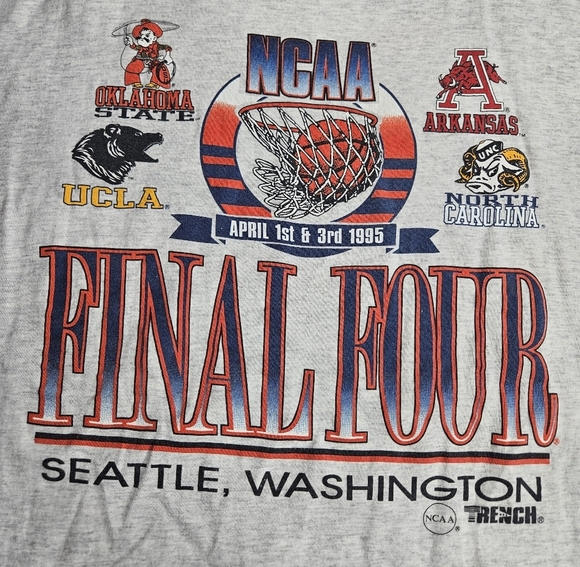 NCAA Final Four 1995 College Basketball Vintage Tshirt XL - Picture 1 of 8